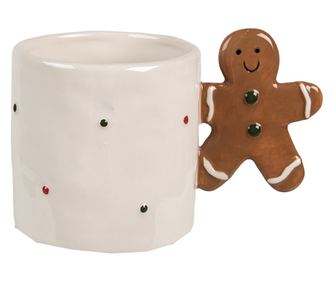 Σετ 4 Κούπες Gingerbread Πολύχρωμες Κεραμικές 15x9x9 εκ., 325 ml