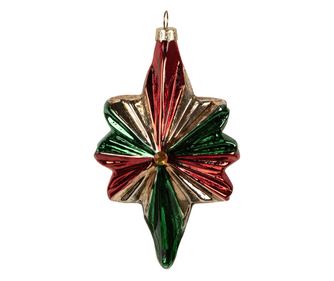 6 darabos karácsonyfa üvegdísz készlet, Multicolor, 9x4x14 cm