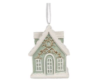 4 darabos mézeskalács ember karácsonyfadísz készlet, műgyanta, többszínű, 6x4x8 cm