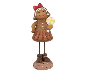 Mézeskalács Lány Figura, Többszínű Műgyanta, 10x8x23 cm