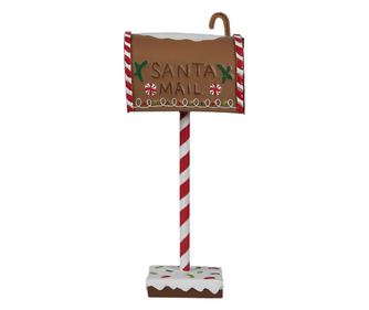 Többszínű fém karácsonyi postaláda 14x8x37 cm