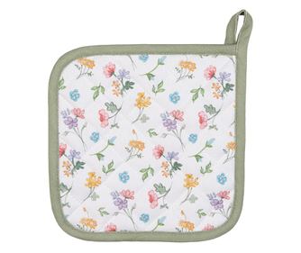 2 darabos virágmintás, többszínű pamut hőálló törlőkendő szett, 20x20 cm