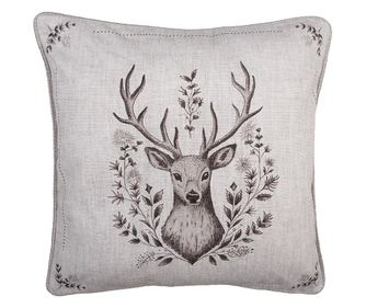 Калъфка за възглавница Ren, полиестер, бежово/кафяво, 45x45 см