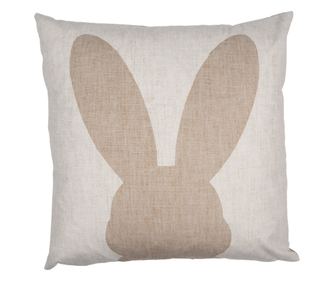 2 darabos bézs és barna húsvéti nyuszi díszpárnahuzat szett, 45x45 cm