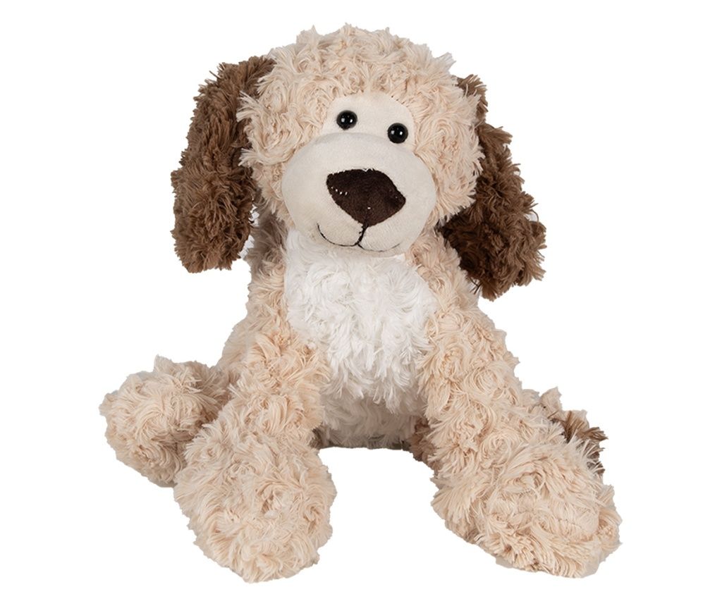 Puppy Figurine, White and Brown, 20x23x26 cm
