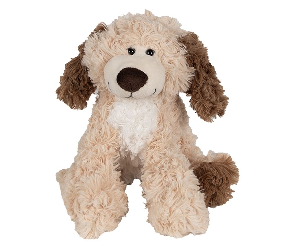 White and Brown Puppy Figurine 18x18x21 cm