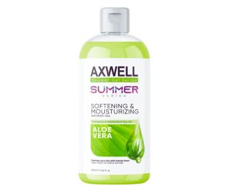 Душ-гел с алое вера, дълбоко овлажняващ и успокояващ кожата, Axwell by Verilaria, 400ml