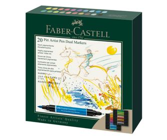 Set markere Pitt Artist Pen cu doua capete Faber-Castell - 20