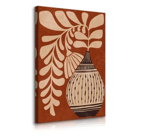 Vászonkép Muralo Absztrakció a nappaliba Virágok Aztec Boho váza 3D 70x100 70x100