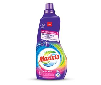 Detergent gel concentrat pentru rufe Sano Maxima Mix&Wash 60 spalari, 1.5 l