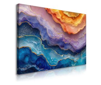 Tablou Muralo Decoratiuni living pe panza Abstract 70 cm x 50 cm Pastel Glitter Marmura 3D  70x50