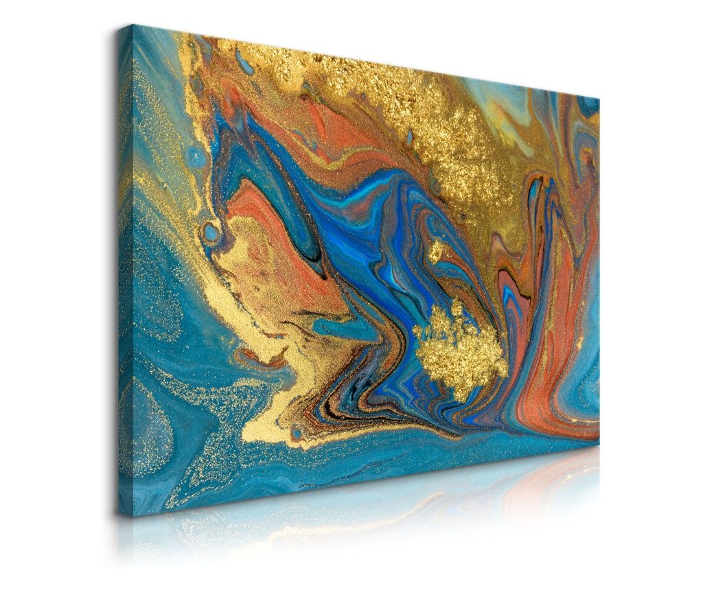  Vászonkép Muralo modern absztrakt minta glamour dekoráció 3D arany elemek 100x70 100x70