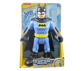 FISHER PRICE IMAGINEXT DC SUPER FRIENDS FIGURINA BATMAN XL CU COSTUM ALBASTRU