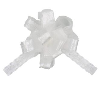 Fundă nuntă cu autoformare tulle 20cm alb