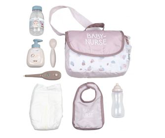 Smoby Baby Nurse Changing Bag krémszínű pelenkázótáska kiegészítőkkel