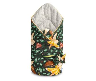 Παπλωματάκι νεογέννητου Sensillo Velvet Wrap Verde Zane 75x75 cm
