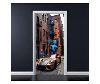 Αυτοκόλλητο Βιτρώ για Διακόσμηση Πόρτας, 200 x 90 εκ., μοντέλο: AVX-DR01