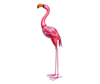 Dekoracija za vrt, metalna, flamingos, 14x24x65 cm