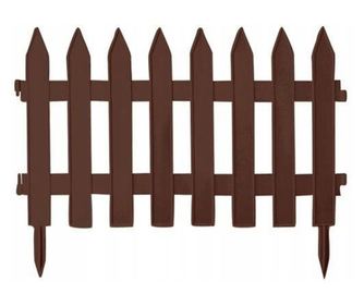 Dekorativni plastični vrtni rub, smeđa boja, set od 7 komada, 3,2 m x 35 cm