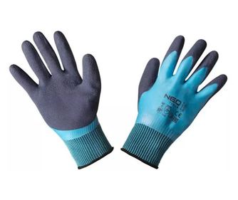 Latex/poliészter kesztyű, 2 rétegű, 8-as méret, NEO
