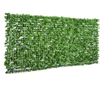 Mesterséges sövény a kertbe/teraszra/erkélyre, juharlevél, PE, zöld, 300x150 cm
