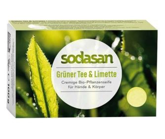 Bio zöld tea és lime krémszappan 100g Sodasan