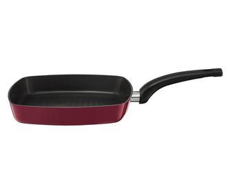 Tigaie grill 26x26cm, invelis Teflon Classic, visiniu, EMALIA OLKUSZ
