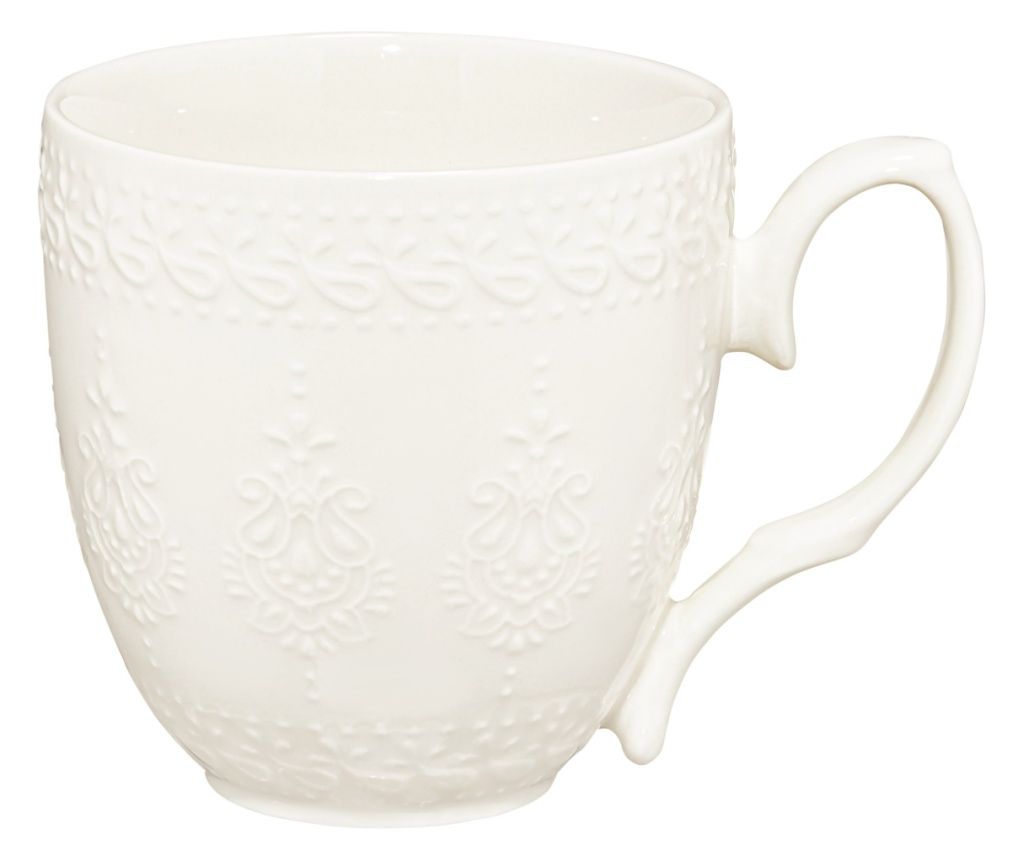 350ml Porcelain Mug, Paisley Design, AMBITION Galactic White