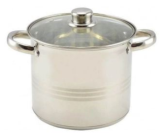 Inox fazék üvegfedővel 5 liter