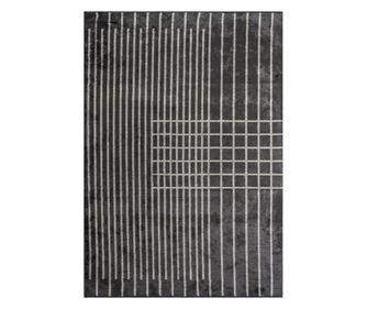 Designový koberec PLAID CHARCOAL, ruční práce, 240 x 300 cm