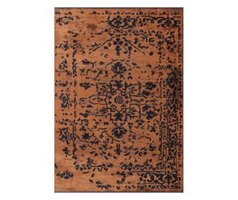 Σχεδιαστικό χαλί FLORA BLACK, χειροποίητο, 240 x 340 εκ.