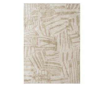Graffiti bézs szőnyeg, kézzel készített, 240 x 340 cm