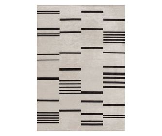 Dizajnerski tepih STEP BLACK, ručni rad, 160 x 230 cm