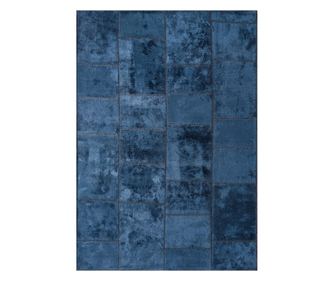 Dizajnerski tepih PATCH NAVY BLUE, ručni rad, 240 x 340 cm