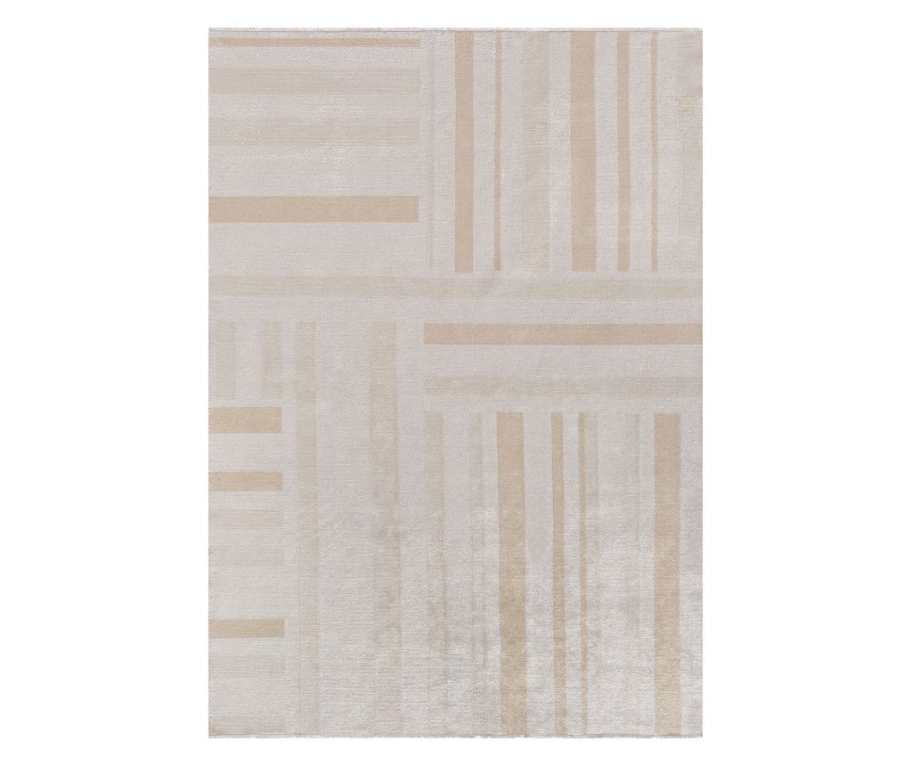 Σχεδιαστικό χαλί PARCEL CREAM, χειροποίητο, 160 x 230 cm