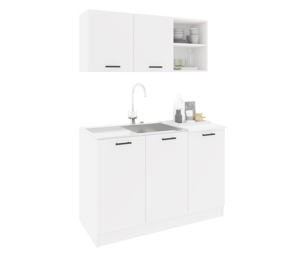 Set Bucatarie haaus Ara, Alb, L 120 cm