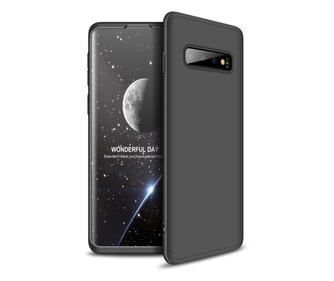 Samsung Galaxy S10 tok - 360 fokos védelem, 3 az 1-ben, műanyag, fekete