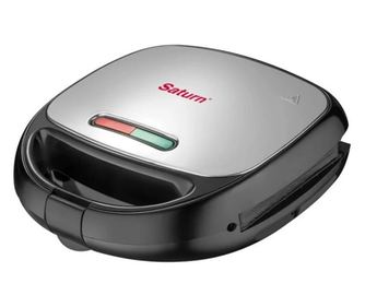 Pâine de pâine pentru sandvici Saturn ST-EC1153, 850W, Plăci antiaderente, Control automat al temperaturii, Negru