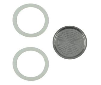 Set 2 garnituri silicon+sita inox pt. cafetiera 2 persoane  5.3x0.3x5.3 cm
