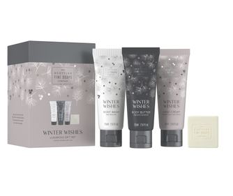 SCOTTISH FINE SOAPS Луксозен подаръчен комплект Коледни Желания /Winter Wishes/, 4 продукта за тяло
