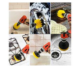Set 4 Perii pentru Mocheta & Uz Casnic / Profesional - MyStyle - Detailing Carpet Brush cu Adaptor Bormasina