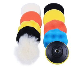 Kit Polish auto profesional, Set 10 piese + adaptor bormasina, Set Polish. Taler 15cm cu adaptor M14 - Bureti cu diferite clase