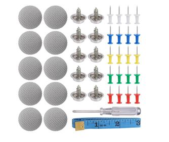 Set de 65 capse pentru reparat plafon auto, usor de instalat, gri