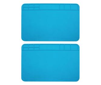 2 darabos szilikon ragasztópisztoly alátét készlet, 30 x 20 cm, kék