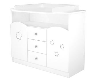 Hubners Matei 106 cm fehér pelenkázó komód csillagokkal