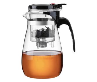 Pufo Tea üveg infuzer teához vagy kávéhoz, 950 ml, átlátszó