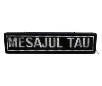 Panou text Led / Display Reclama 100x20 cm - ALB - pentru interior