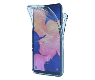 Husa Full TPU 360° (fata + spate) pentru Samsung Galaxy A10, Albastru Transparent