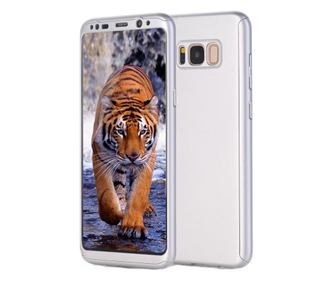Husa Full Cover 360° (fata + spate) pentru Samsung Galaxy S8 Plus, Silver