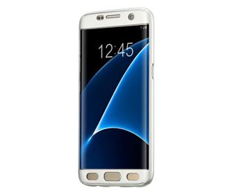 Husa Full Cover (fata + spate) pentru Samsung Galaxy S7 Edge, Silver